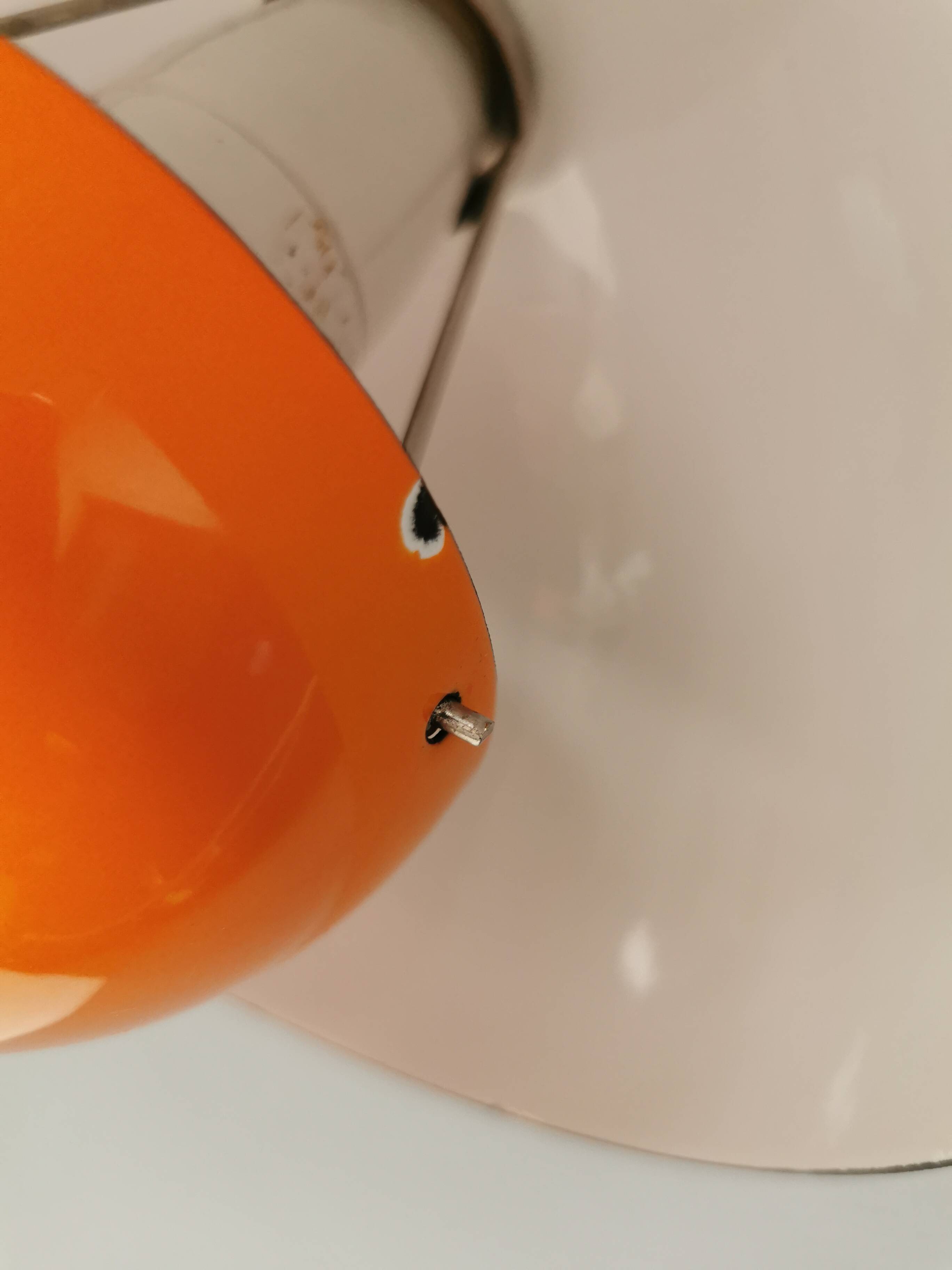 One of the original Flowerpot vp1 enamel lamps, designed by Verner Panton.