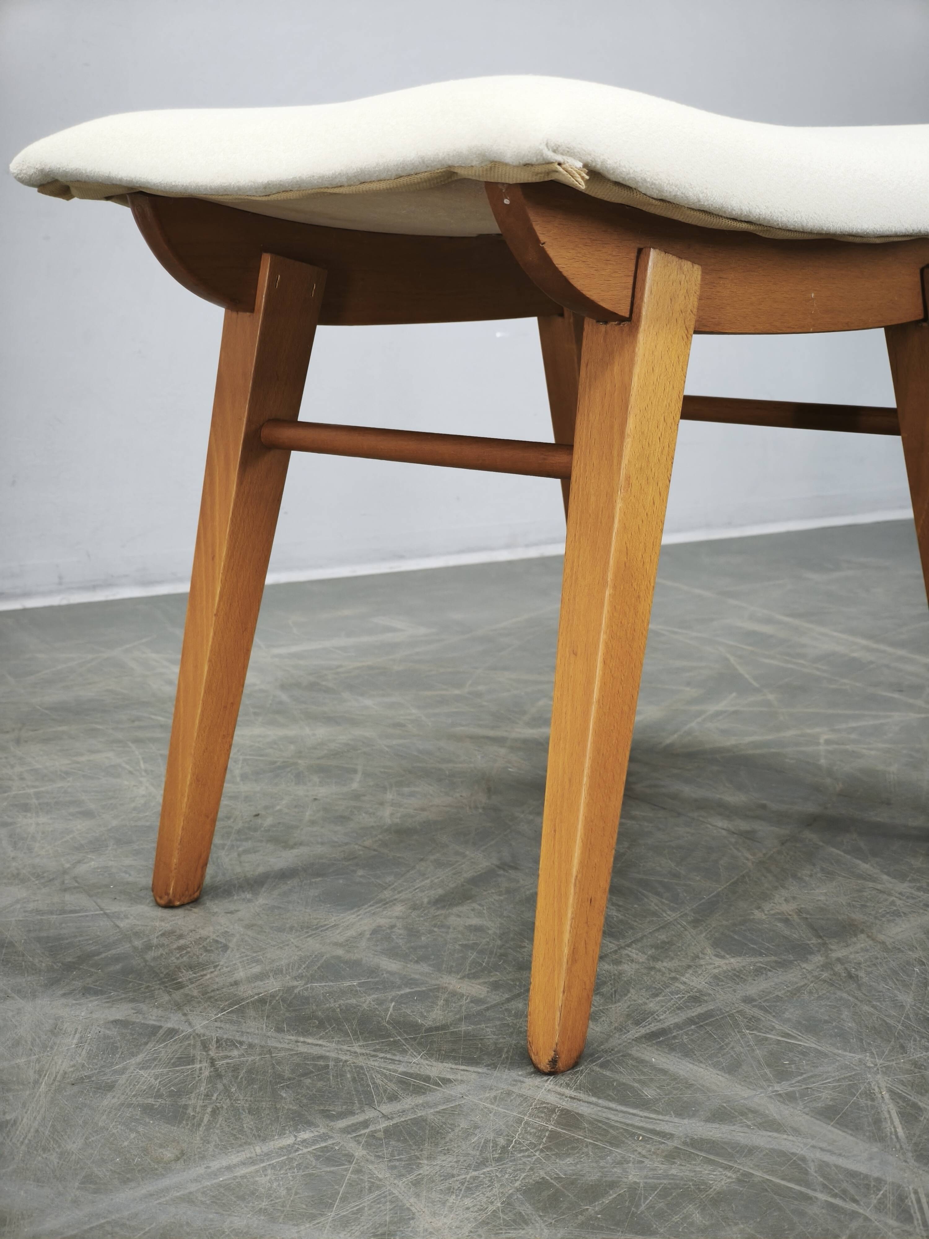 Pair of Beech Wood Stools by Závod Malacky, Czechoslovakia, 1970s