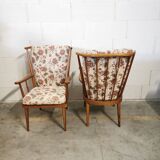 Pair of Baumann fan armchairs