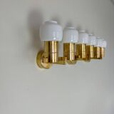 Brass and opaline glass wall lamps by Hans-Agne Jakobsson in mid-century style, Sweden, 1960s.