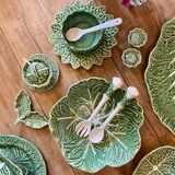 Vintage cabbage bowl and ceramic salad cutlery