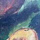 Nature morte "Pêches" huile sur toile ancienne