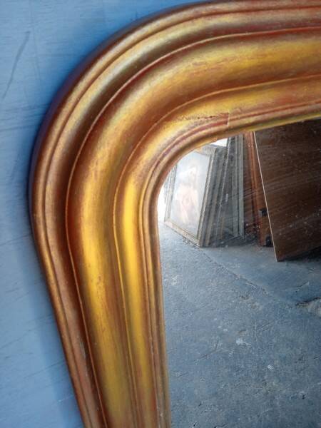 Louis Philippe mirror in gilded wood, 19th century - 88 cm