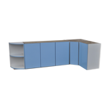 Wall cupboard in formica