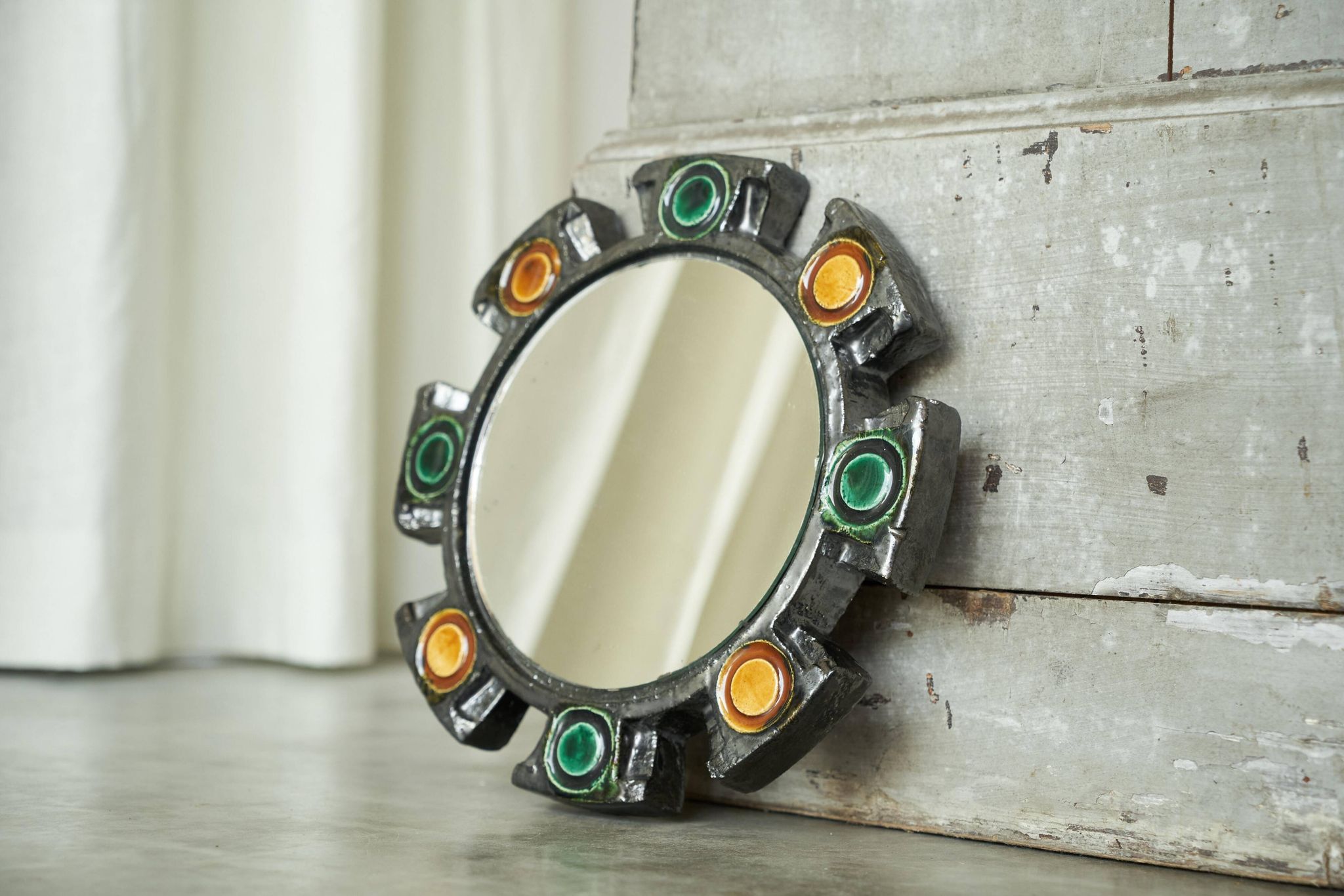 Atelier Berlemont Ceramic Wall Mirror 1960s