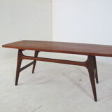 Teak coffee table by Louis van Teeffelen for Wébé, 1950s