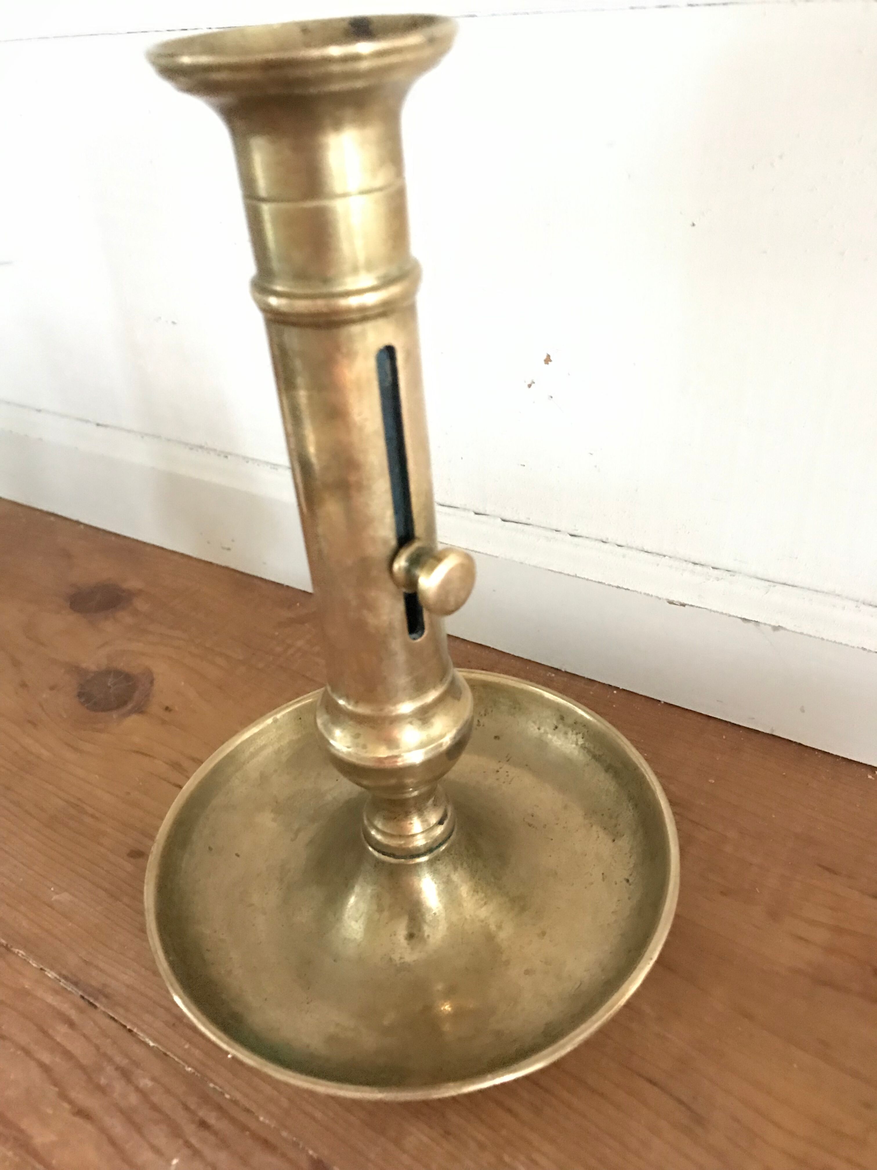 Old brass candlestick