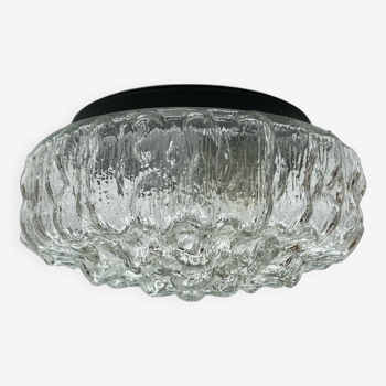 Large wall light ceiling lamp in thick glass 1970 1980 seventies eighties LAMP-7138
