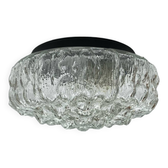 Large wall light ceiling lamp in thick glass 1970 1980 seventies eighties LAMP-7138