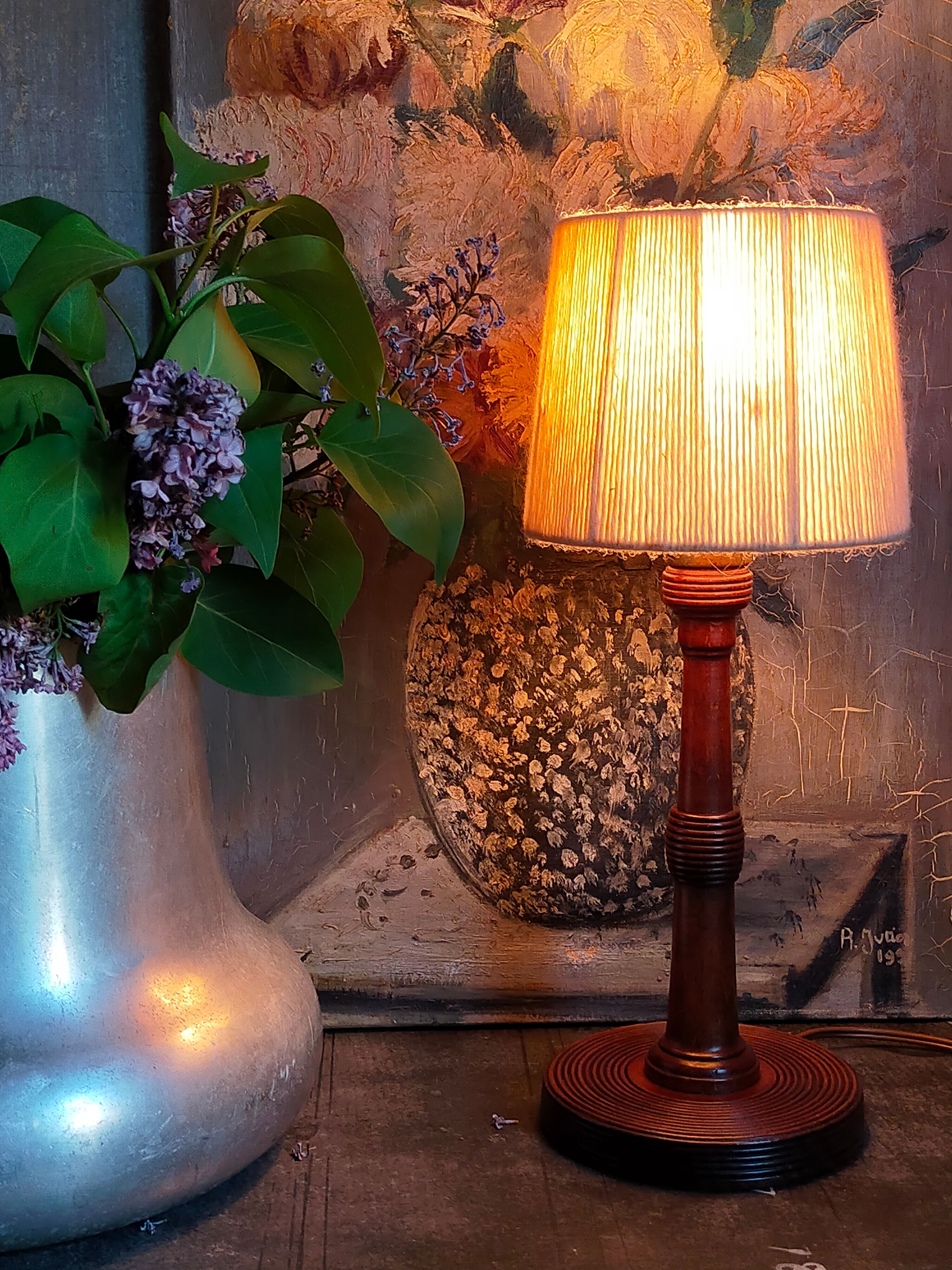 Lampadaire Art Déco Maisons Du Monde - Vert - Avec Tablette - Acier - Neuf