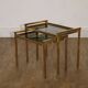 Italian nesting tables in brass and glass from the 1970s.