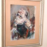 Large oil painting on canvas - Alberto Alberti (1894-1974) 1959 - female figure