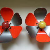Sixties flower wall lamps