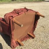 Pink velvet armchair