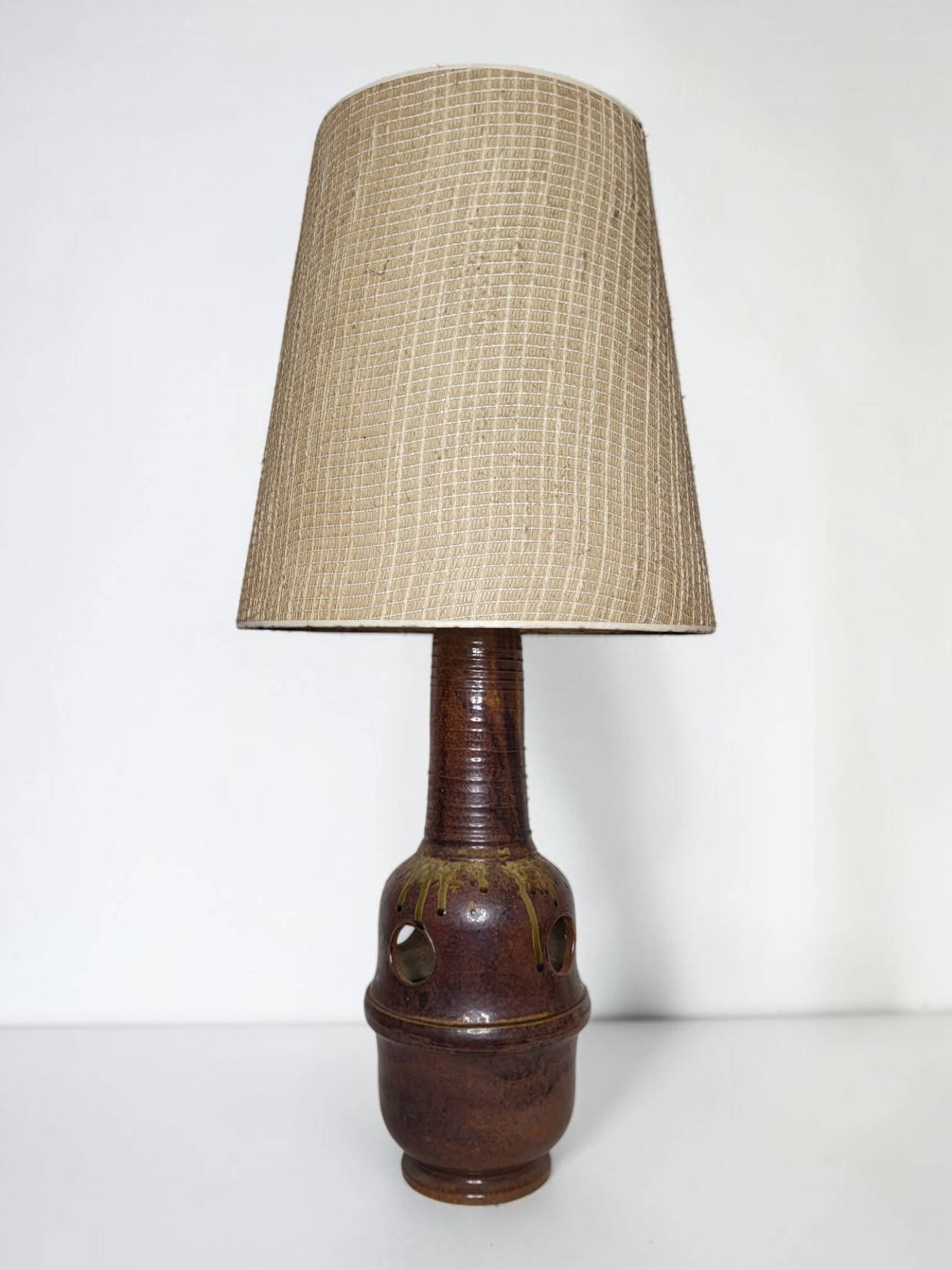 Stoneware lamp from Puisaye