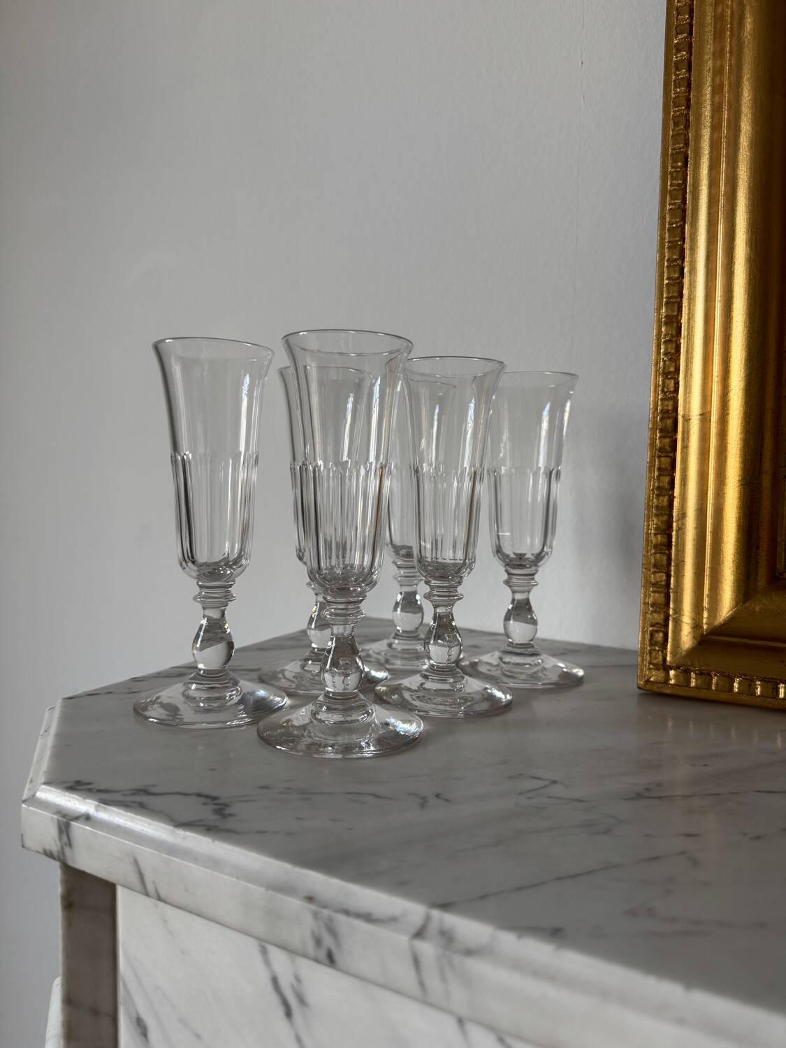 19th-century crystal flutes 🥂