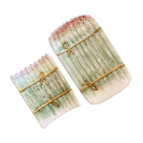 Dish and strainer with vintage slurry