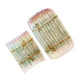 Dish and strainer with vintage slurry