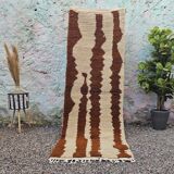 Handmade Beni Ouraine hallway rug, size 75 x 300 cm