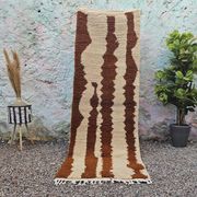 Handmade Beni Ouraine hallway rug, size 75 x 300 cm