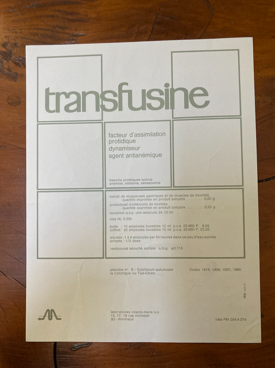 Botanical poster La Colchique