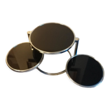 Round coffee table 3 extendable trays