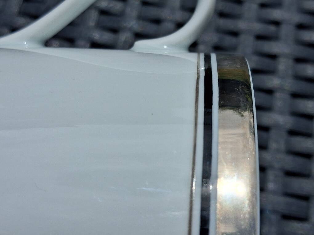 Large breakfast cup Design 1996 Ultra Platinum-silver