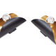 Paire d'appliques noir et or