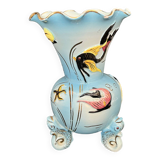 Tripod vase in Cerdazur enamelled slip, 20th century