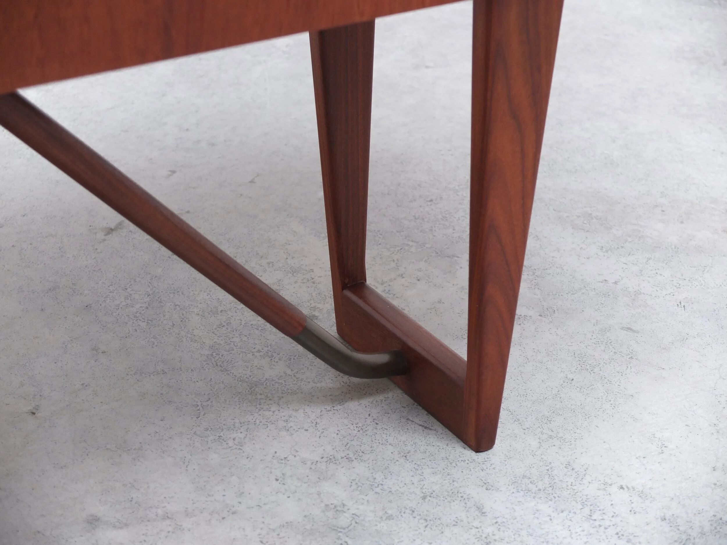 Freestanding 'Boomerang' desk in teak by Peter Løvig Nielsen, 1968