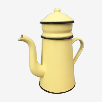 Cafetière en tôle émaillée année 60