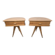 Paire de table de chevet vintage tripode années 50