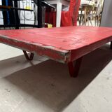 Old wooden and metal railway pallet