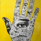 Original exhibition poster The artists of Gdansk in Paris, 1985 (large format)