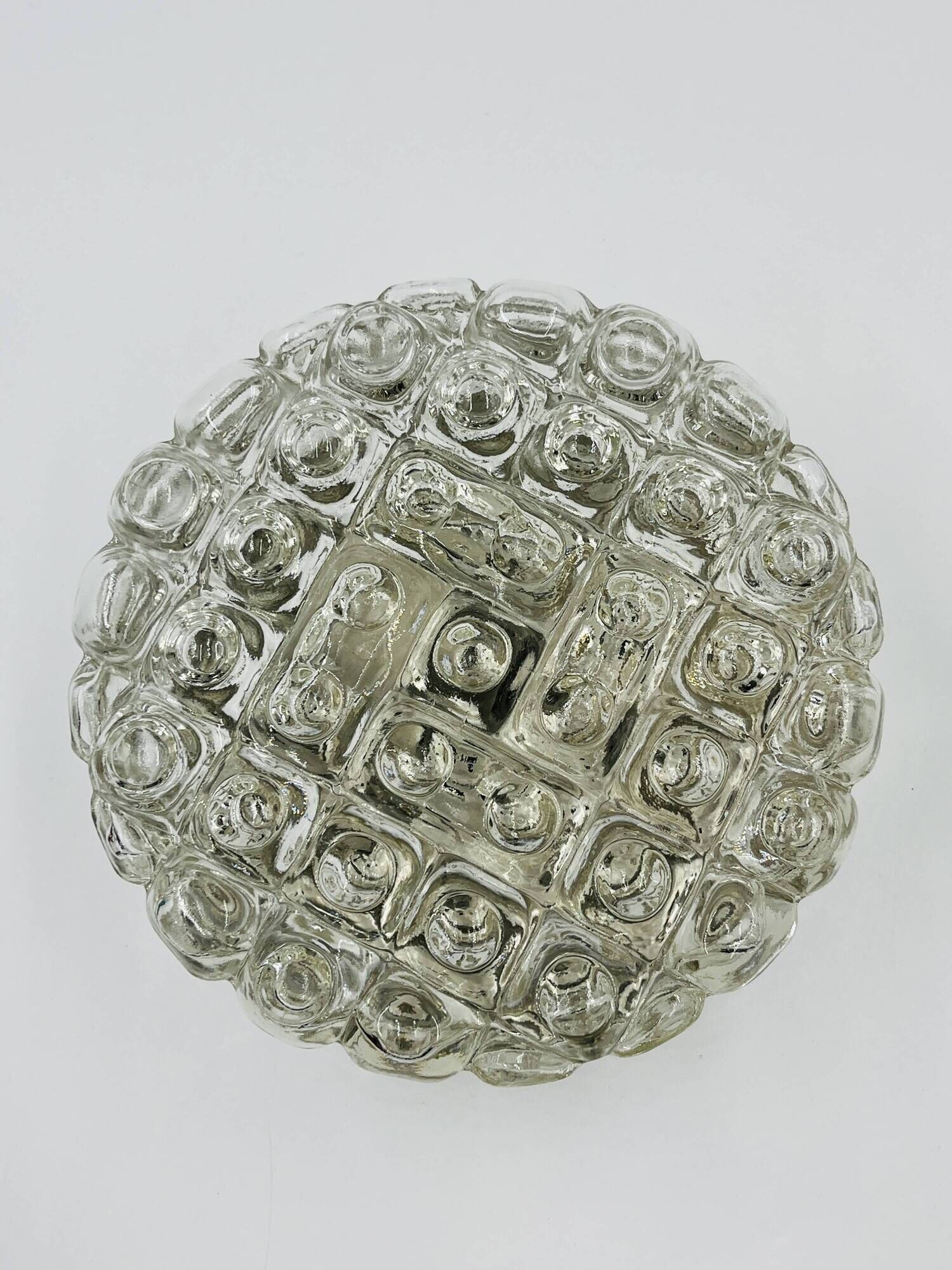 Moulded glass ceiling light Erco