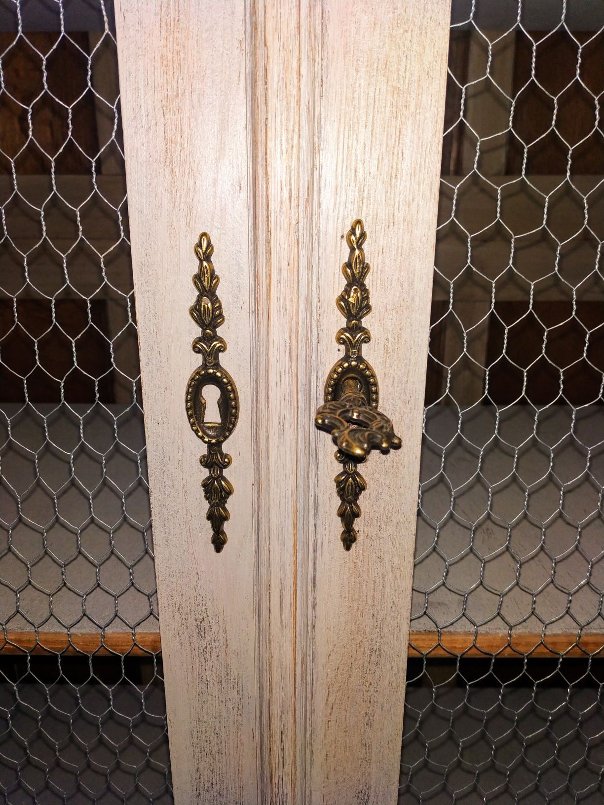 Old wardrobe all solid oak and marquetry