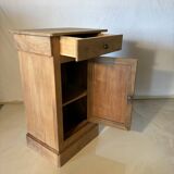 Bedside table or small storage unit in natural wood – country style