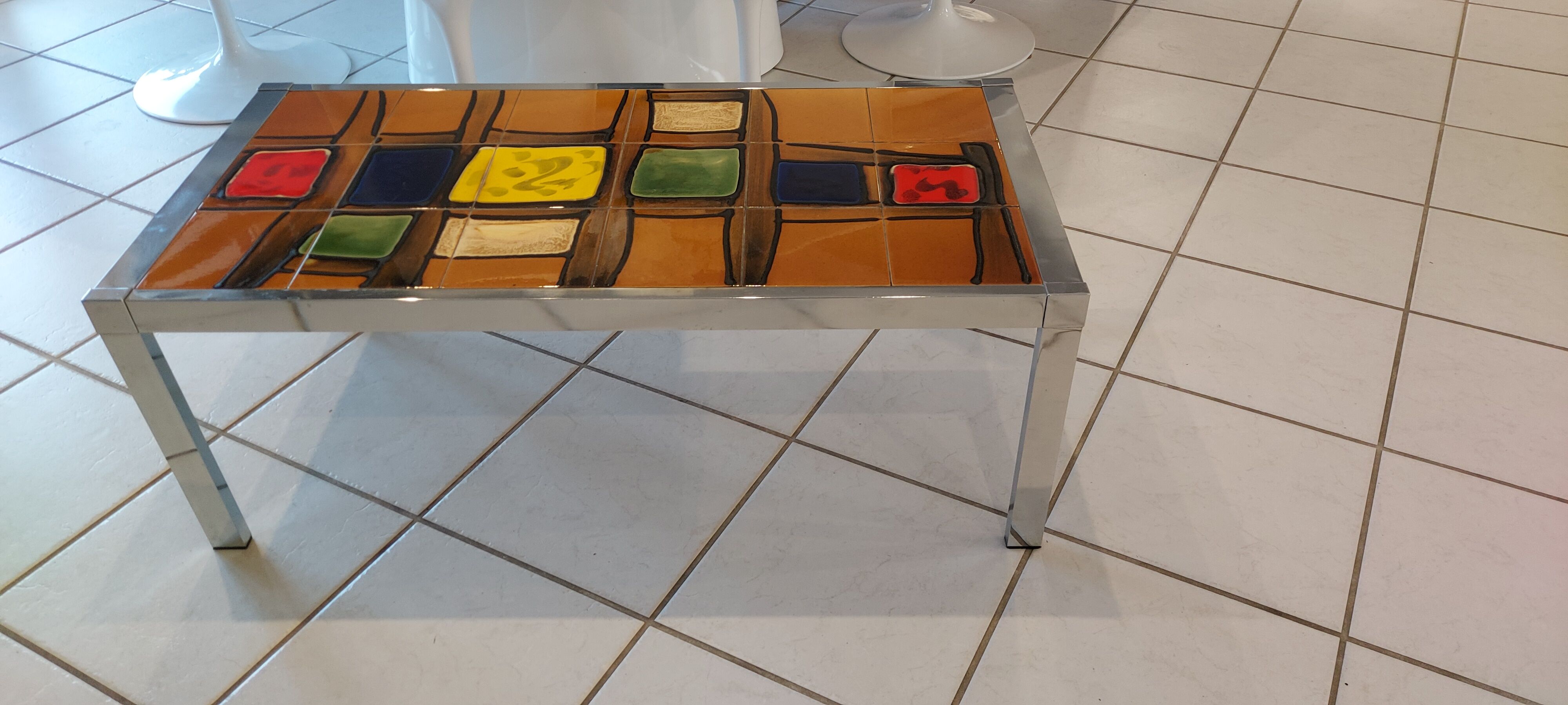 Vintage ceramic coffee table 1970s
