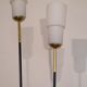 Floor lamp 1950 in brass metal and opaline