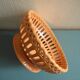 Old basket bowl earthenware vintage decorative earthenware basket