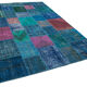 Tapis turc fait à la main 205 cm x 300 cm patchwork bleu