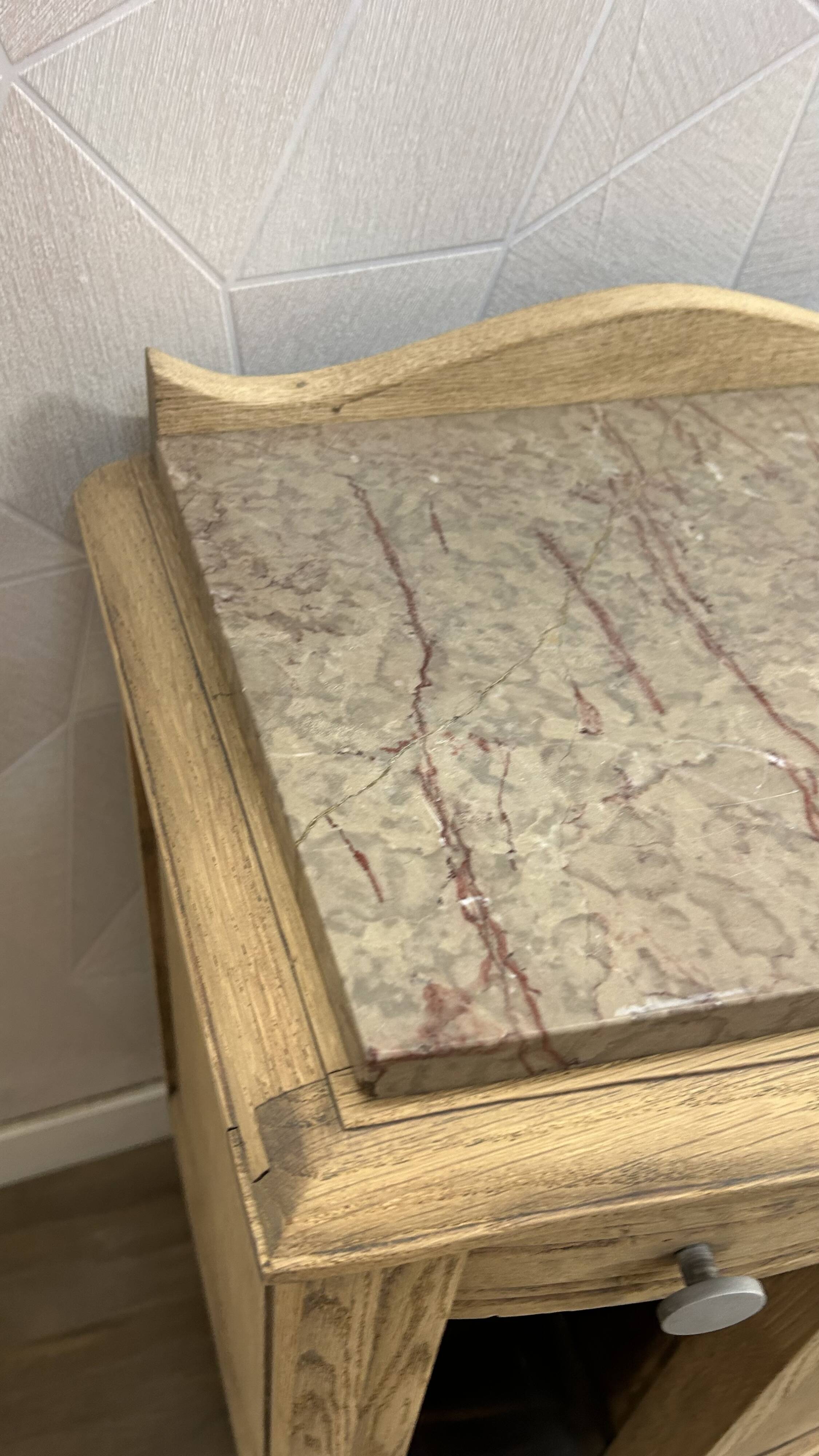 Antique art deco airbrushed bedside table