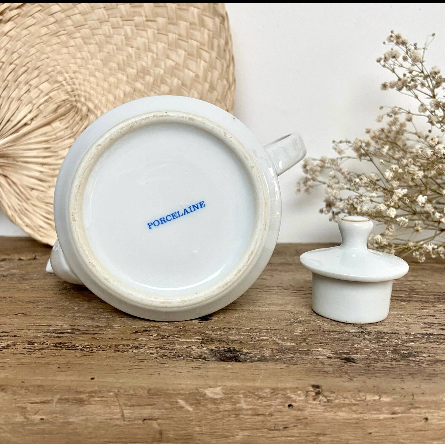 Small vintage porcelain teapot