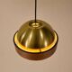 Mid-century Scandinavian brass and teak pendant, 1960s