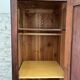 Old wooden school locker room