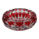 Magnificent crystal ashtray from Lorraine, ruby colour.