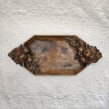 Plateau en bois sculpté fait main