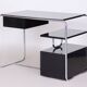 Bauhaus Writing Desk in Chrome, Steel and Wood, Germany, 1930s