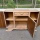 Art Deco vintage Parisian buffet renovated in solid wood and grey marble 150cm