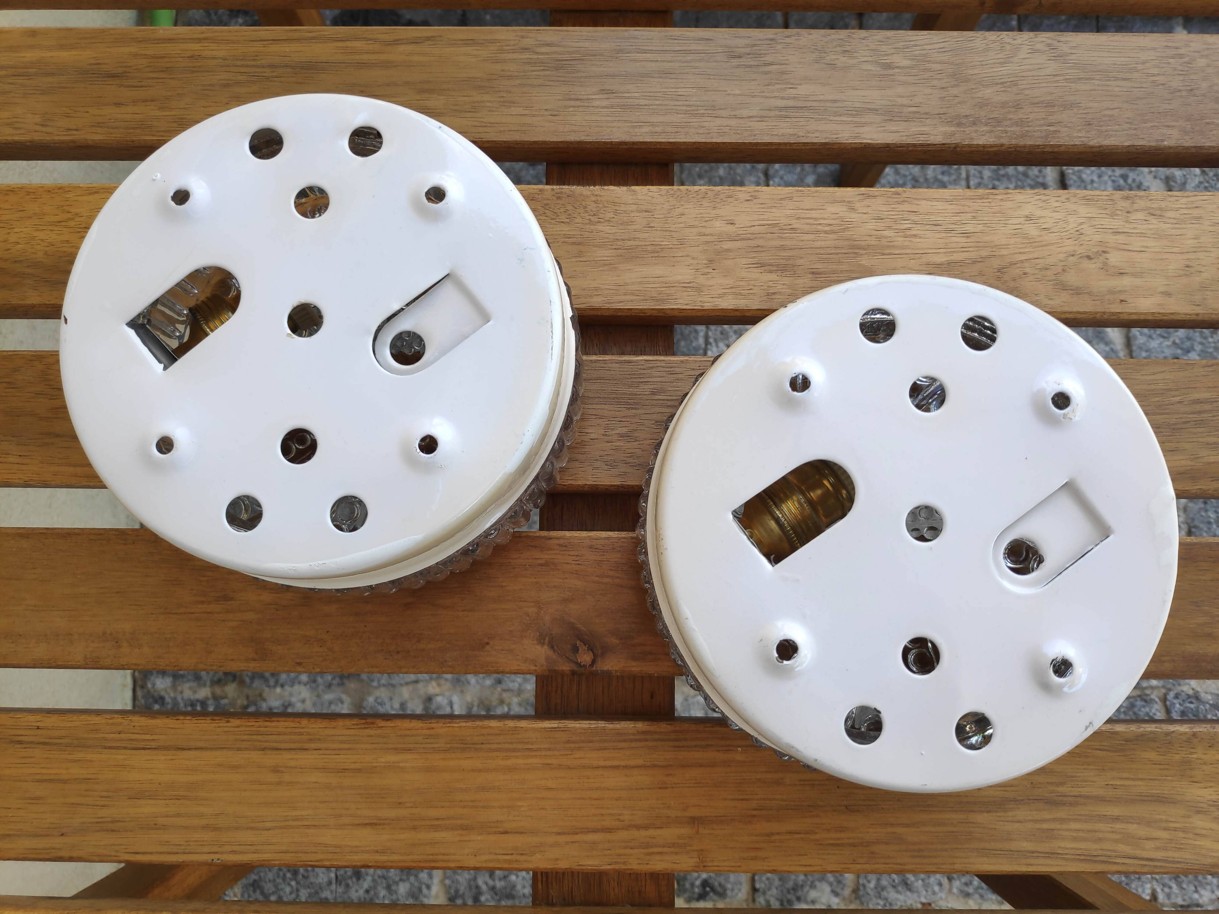 Set of 2 ceiling lights with a small bubble effect (L-0231)